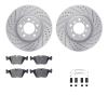 2512-31040 Geoperformance Drilled/Slotted Rotors w/5000 Advanced Brake Pads Kit & Hardware, 2006-2006 BMW, Position: Front - image 1