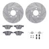 2512-31057 Geoperformance Drilled/Slotted Rotors w/5000 Advanced Brake Pads Kit & Hardware, 2008-2015 BMW, Position: Front - image 1
