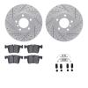 2512-31058 Geoperformance Drilled/Slotted Rotors w/5000 Advanced Brake Pads Kit & Hardware, 2013-2013 BMW, Position: Front - image 1