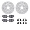 2512-31068 Geoperformance Drilled/Slotted Rotors w/5000 Advanced Brake Pads Kit & Hardware, 2011-2016 BMW, Position: Rear - image 1