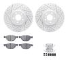 2512-31109 Geoperformance Drilled/Slotted Rotors w/5000 Advanced Brake Pads Kit & Hardware, 2014-2019 BMW, Position: Front - image 1