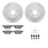 2512-31119 Geoperformance Drilled/Slotted Rotors w/5000 Advanced Brake Pads Kit & Hardware, 2018-2018 BMW, Position: Rear - image 1