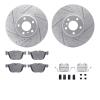 2512-31134 Geoperformance Drilled/Slotted Rotors w/5000 Advanced Brake Pads Kit & Hardware, 2016-2018 BMW, Position: Front - image 1
