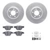 2512-31231 Geoperformance Drilled/Slotted Rotors w/5000 Advanced Brake Pads Kit & Hardware, 2002-2008 BMW, Position: Front - image 1