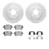 2512-32013 Geoperformance Drilled/Slotted Rotors w/5000 Advanced Brake Pads Kit & Hardware, 2011-2016 Mini, Position: Front - image 1