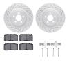 2512-39014 Geoperformance Drilled/Slotted Rotors w/5000 Advanced Brake Pads Kit & Hardware, Fits Select Mopar, Position: Front - image 1