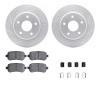 2512-40047 Geoperformance Drilled/Slotted Rotors w/5000 Advanced Brake Pads Kit & Hardware, 2008-2012 Mopar, Position: Rear - image 1