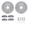 2512-42008 Geoperformance Drilled/Slotted Rotors w/5000 Advanced Brake Pads Kit & Hardware, 2015-2021 Mopar, Position: Front - image 1