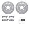 2512-42014 Geoperformance Drilled/Slotted Rotors w/5000 Advanced Brake Pads Kit & Hardware, 1995-1998 Mopar, Position: Rear - image 1