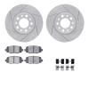 2512-42045 Geoperformance Drilled/Slotted Rotors w/5000 Advanced Brake Pads Kit & Hardware, Fits Select Mopar, Position: Rear - image 1