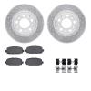 2512-42052 Geoperformance Drilled/Slotted Rotors w/5000 Advanced Brake Pads Kit & Hardware, Fits Select Mopar, Position: Rear - image 1