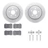 2512-42074 Geoperformance Drilled/Slotted Rotors w/5000 Advanced Brake Pads Kit & Hardware, Fits Select Mopar, Position: Rear - image 1