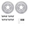 2512-42121 Geoperformance Drilled/Slotted Rotors w/5000 Advanced Brake Pads Kit & Hardware, 1993-1994 Mopar, Position: Rear - image 1