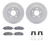 2512-45007 Geoperformance Drilled/Slotted Rotors w/5000 Advanced Brake Pads Kit & Hardware, 2006-2011 GM, Position: Rear - image 1