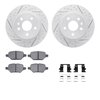 2512-45018 Geoperformance Drilled/Slotted Rotors w/5000 Advanced Brake Pads Kit & Hardware, Fits Select GM, Position: Rear - image 2
