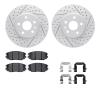 2512-45022 Geoperformance Drilled/Slotted Rotors w/5000 Advanced Brake Pads Kit & Hardware, 2010-2017 GM, Position: Front - image 1
