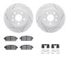 2512-45029 Geoperformance Drilled/Slotted Rotors w/5000 Advanced Brake Pads Kit & Hardware, 2011-2018 GM, Position: Rear - image 1