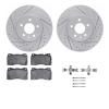 2512-46023 Geoperformance Drilled/Slotted Rotors w/5000 Advanced Brake Pads Kit & Hardware, 2013-2019 GM, Position: Front - image 1