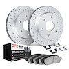 2512-46050 Geoperformance Drilled/Slotted Rotors w/5000 Advanced Brake Pads Kit & Hardware, 2010-2016 GM, Position: Front - image 1