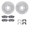 2512-46076 Geoperformance Drilled/Slotted Rotors w/5000 Advanced Brake Pads Kit & Hardware, 2004-2004 GM, Position: Front - image 1
