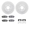 2512-47024 Geoperformance Drilled/Slotted Rotors w/5000 Advanced Brake Pads Kit & Hardware, 2011-2019 GM, Position: Rear - image 1