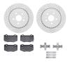 2512-47041 Geoperformance Drilled/Slotted Rotors w/5000 Advanced Brake Pads Kit & Hardware, Fits Select GM, Position: Rear - image 1