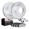 2512-48003 Geoperformance Drilled/Slotted Rotors w/5000 Advanced Brake Pads Kit & Hardware, 1971-1989 GM, Position: Front - image 2
