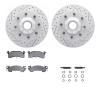 2512-48004 Geoperformance Drilled/Slotted Rotors w/5000 Advanced Brake Pads Kit & Hardware, 1978-1993 GM, Position: Front - image 1