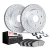 2512-48038 Geoperformance Drilled/Slotted Rotors w/5000 Advanced Brake Pads Kit & Hardware, 1999-2008 GM, Position: Front - image 2