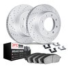 2512-48039 Geoperformance Drilled/Slotted Rotors w/5000 Advanced Brake Pads Kit & Hardware, 1999-2009 GM, Position: Rear - image 2