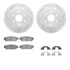 2512-48062 Geoperformance Drilled/Slotted Rotors w/5000 Advanced Brake Pads Kit & Hardware, 2007-2014 GM, Position: Rear - image 1