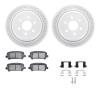 2512-48072 Geoperformance Drilled/Slotted Rotors w/5000 Advanced Brake Pads Kit & Hardware, 2015-2020 GM, Position: Rear - image 1