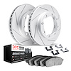 2512-48146 Geoperformance Slotted Brake Rotors w/5000 Advanced Brake Pads Kit & Hardware, 2018-2020 GM, Position: Rear - image 1