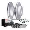 2512-48193 Geoperformance Drilled Brake Rotors w/5000 Advanced Brake Pads Kit & Hardware, 2015-2020 GM, Position: Rear - image 1