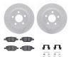 2512-53004 Geoperformance Drilled/Slotted Rotors w/5000 Advanced Brake Pads Kit & Hardware, 2004-2012 GM, Position: Rear - image 1