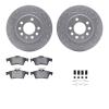 2512-53007 Geoperformance Drilled/Slotted Rotors w/5000 Advanced Brake Pads Kit & Hardware, 2006-2010 GM, Position: Rear - image 1