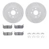 2512-54003 Geoperformance Drilled/Slotted Rotors w/5000 Advanced Brake Pads Kit & Hardware, 1990-1996 Ford/Lincoln/Mercury/Mazda - image 1