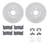 2512-54004 Geoperformance Drilled/Slotted Rotors w/5000 Advanced Brake Pads Kit & Hardware, 1994-2003 Ford/Lincoln/Mercury/Mazda - image 1