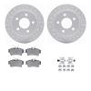 2512-54008 Geoperformance Drilled/Slotted Rotors w/5000 Advanced Brake Pads Kit & Hardware, 1994-2004 Ford/Lincoln/Mercury/Mazda - image 1