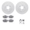 2512-54010 Geoperformance Drilled/Slotted Rotors w/5000 Advanced Brake Pads Kit & Hardware, 1995-2002 Ford/Lincoln/Mercury/Mazda - image 1