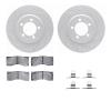 2512-54018 Geoperformance Drilled/Slotted Rotors w/5000 Advanced Brake Pads Kit & Hardware, 1965-1966 Ford/Lincoln/Mercury/Mazda - image 1