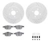2512-54026 Geoperformance Drilled/Slotted Rotors w/5000 Advanced Brake Pads Kit & Hardware, 2002-2004 Ford/Lincoln/Mercury/Mazda - image 1