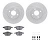 2512-54030 Geoperformance Drilled/Slotted Rotors w/5000 Advanced Brake Pads Kit & Hardware, 2005-2012 Ford/Lincoln/Mercury/Mazda - image 1