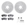 2512-54039 Geoperformance Drilled/Slotted Rotors w/5000 Advanced Brake Pads Kit & Hardware, 2006-2012 Ford/Lincoln/Mercury/Mazda - image 1