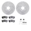 2512-54040 Geoperformance Drilled/Slotted Rotors w/5000 Advanced Brake Pads Kit & Hardware, 2006-2013 Ford/Lincoln/Mercury/Mazda - image 1