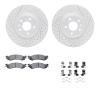 2512-54045 Geoperformance Drilled/Slotted Rotors w/5000 Advanced Brake Pads Kit & Hardware, 2010-2010 Ford/Lincoln/Mercury/Mazda - image 1