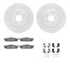2512-54046 Geoperformance Drilled/Slotted Rotors w/5000 Advanced Brake Pads Kit & Hardware, 2009-2010 Ford/Lincoln/Mercury/Mazda - image 1