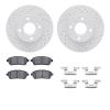 2512-54047 Geoperformance Drilled/Slotted Rotors w/5000 Advanced Brake Pads Kit & Hardware, 2011-2019 Ford/Lincoln/Mercury/Mazda - image 1