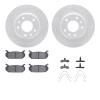 2512-54049 Geoperformance Drilled/Slotted Rotors w/5000 Advanced Brake Pads Kit & Hardware, 1998-2002 Ford/Lincoln/Mercury/Mazda - image 1