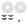 2512-54057 Geoperformance Drilled/Slotted Rotors w/5000 Advanced Brake Pads Kit & Hardware, 2012-2018 Ford/Lincoln/Mercury/Mazda - image 1